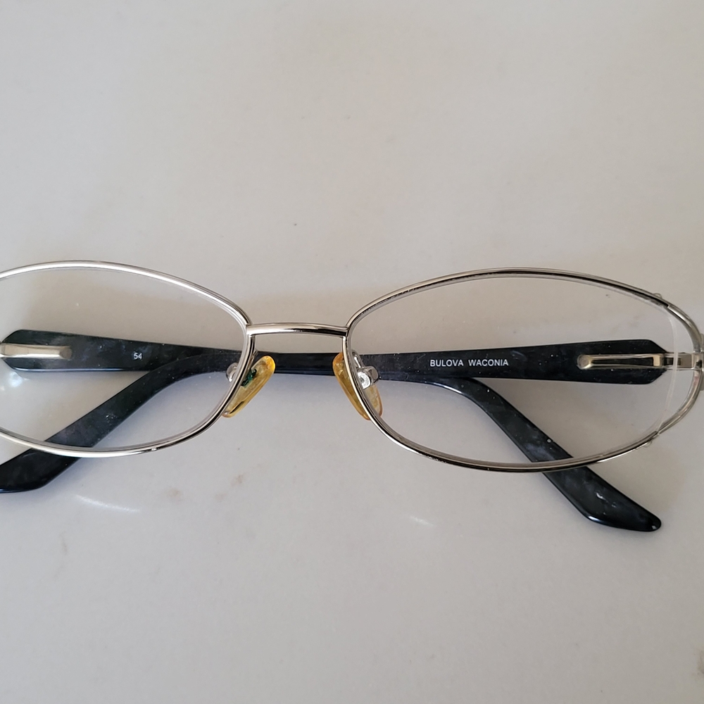 Bulova Silver and Black Women's Glasses Frames. Frames Only